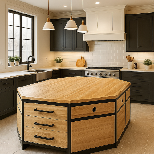 Остров для кухни из массива дуба